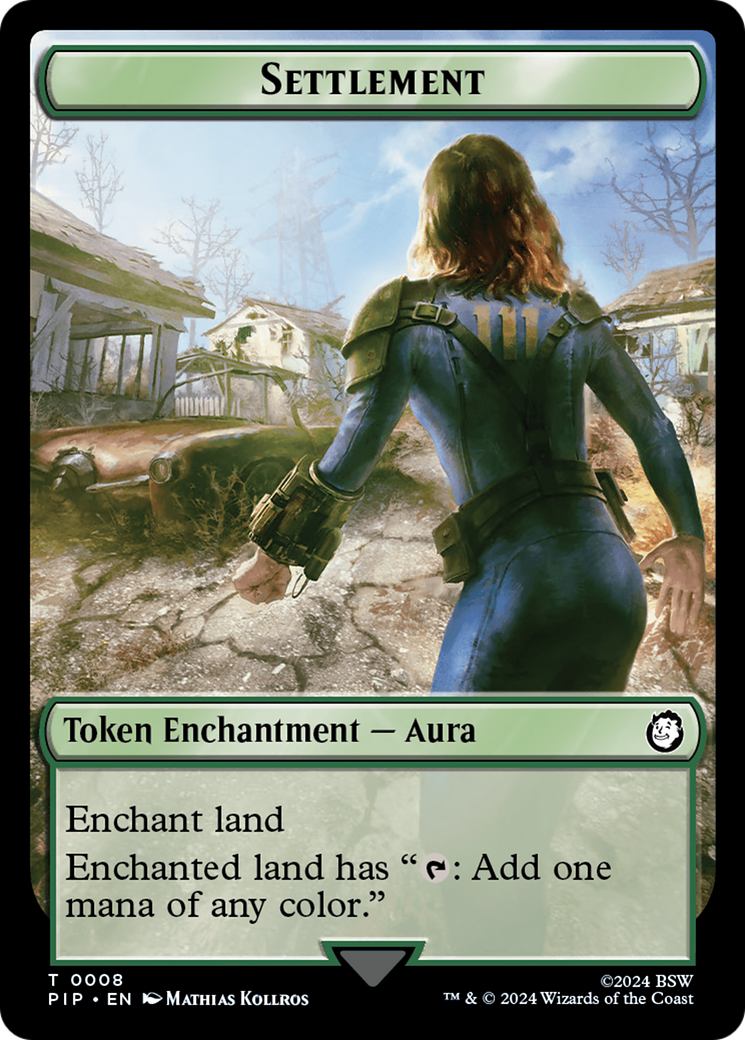 Settlement // Human Soldier Double-Sided Token [Fallout Tokens] | Eastridge Sports Cards & Games