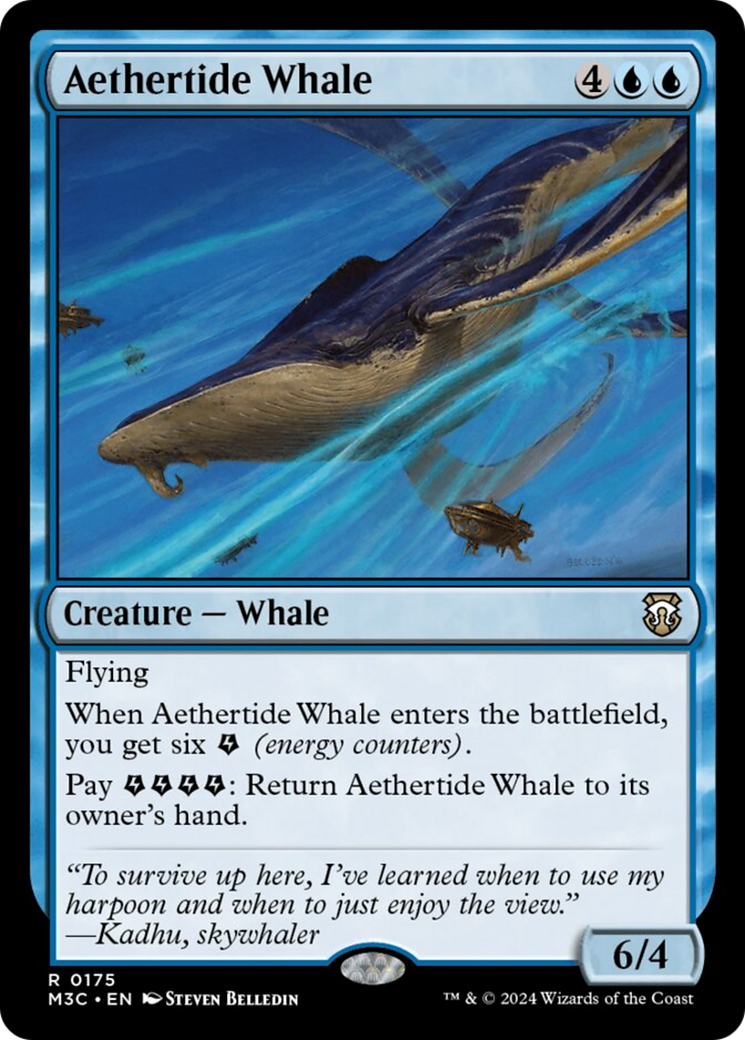 Aethertide Whale (Ripple Foil) [Modern Horizons 3 Commander] | Eastridge Sports Cards & Games