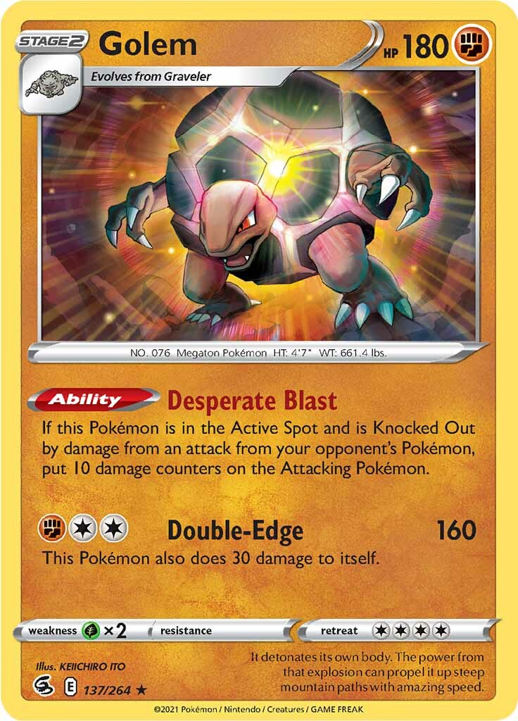 Golem (137/264) [Sword & Shield: Fusion Strike] | Eastridge Sports Cards & Games