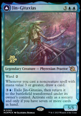 Jin-Gitaxias // The Great Synthesis [March of the Machine Prerelease Promos] | Eastridge Sports Cards & Games