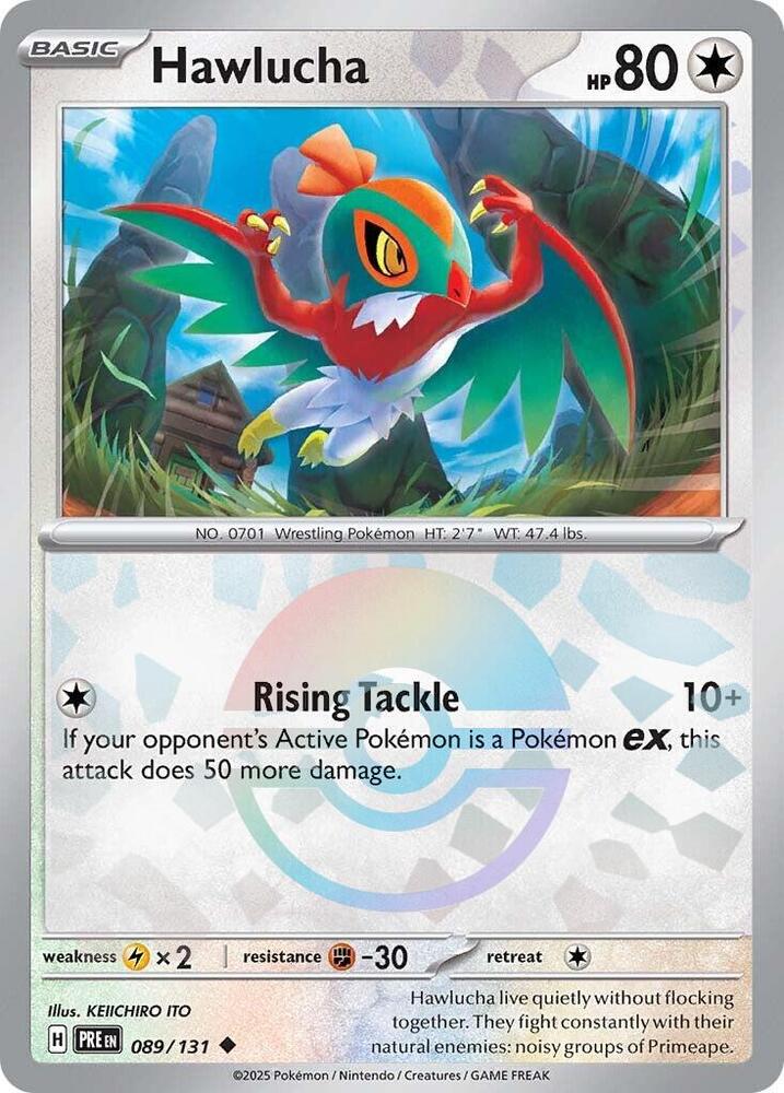 Hawlucha (089/131) (Poke Ball Pattern) [Scarlet & Violet: Prismatic Evolutions] | Eastridge Sports Cards & Games