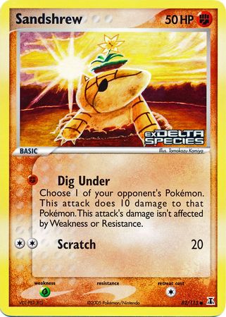 Sandshrew (82/113) (Stamped) [EX: Delta Species] | Eastridge Sports Cards & Games