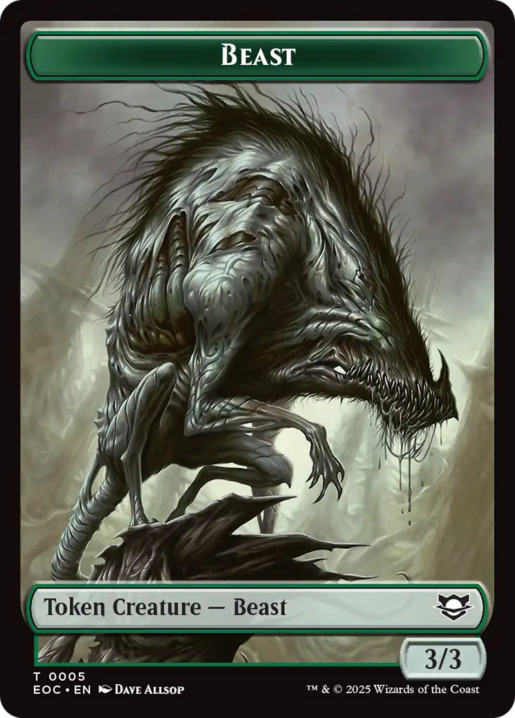 Insect // Beast (0005) Double-Sided Token [Edge of Eternities Commander Tokens] | Eastridge Sports Cards & Games