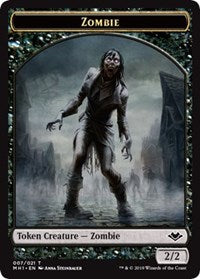 Zombie (007) // Wrenn and Six Emblem (021) Double-Sided Token [Modern Horizons Tokens] | Eastridge Sports Cards & Games