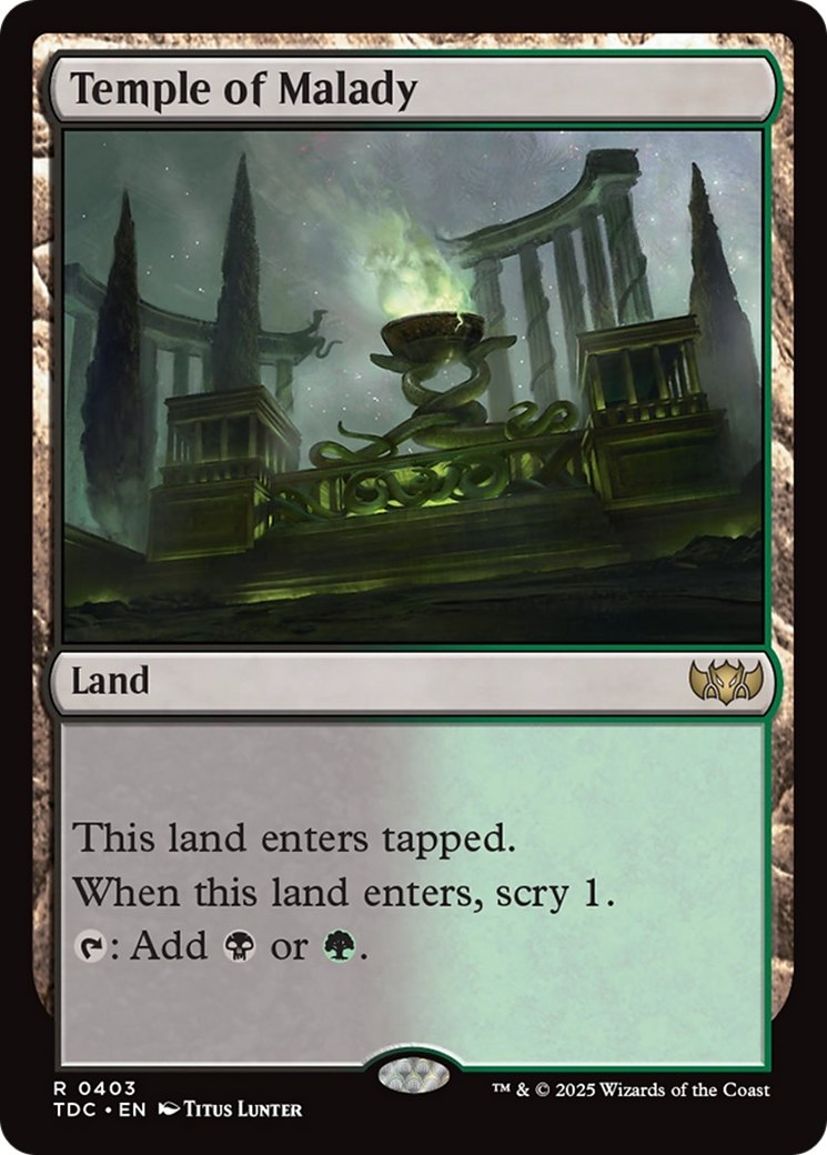 Temple of Malady [Tarkir: Dragonstorm Commander] | Eastridge Sports Cards & Games