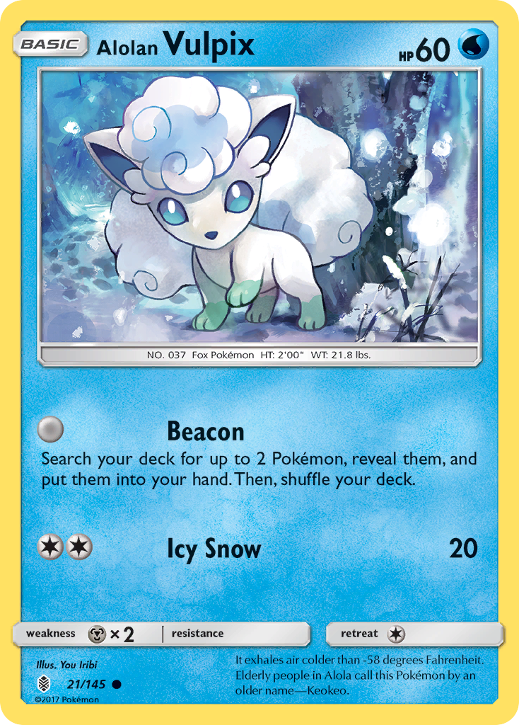 Alolan Vulpix (21/145) [Sun & Moon: Guardians Rising] | Eastridge Sports Cards & Games