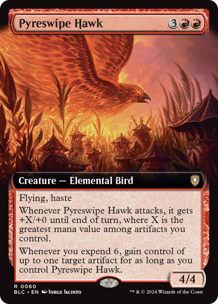 Pyreswipe Hawk (Extended Art) [Bloomburrow Commander] | Eastridge Sports Cards & Games