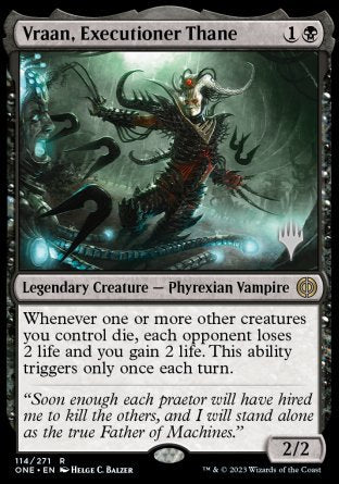 Vraan, Executioner Thane (Promo Pack) [Phyrexia: All Will Be One Promos] | Eastridge Sports Cards & Games
