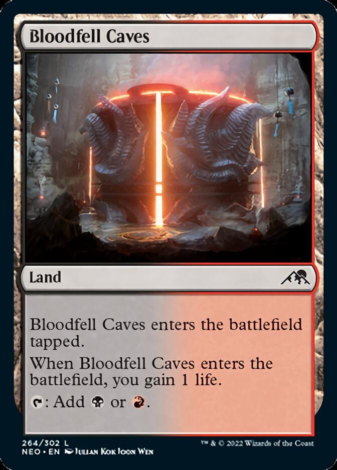 Bloodfell Caves [Kamigawa: Neon Dynasty] | Eastridge Sports Cards & Games