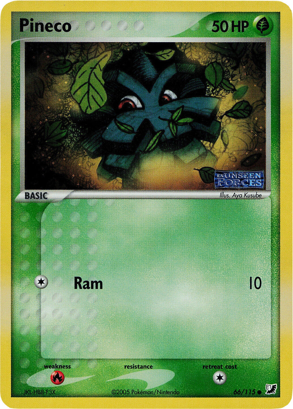 Pineco (66/115) (Stamped) [EX: Unseen Forces] | Eastridge Sports Cards & Games