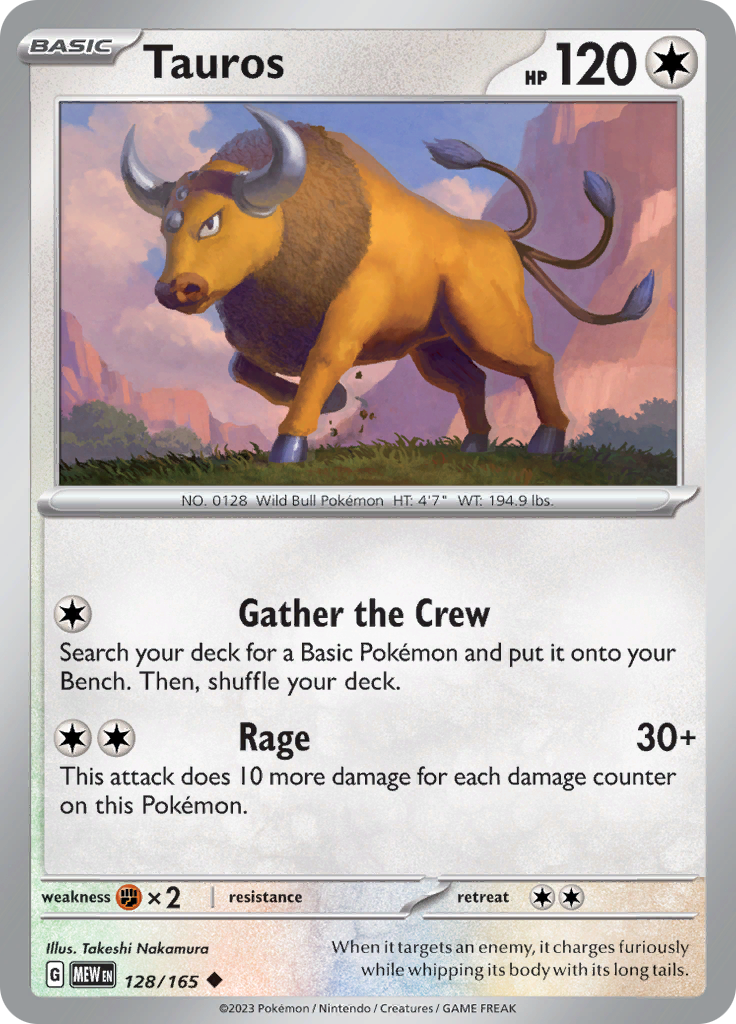 Tauros (128/165) [Scarlet & Violet: 151] | Eastridge Sports Cards & Games