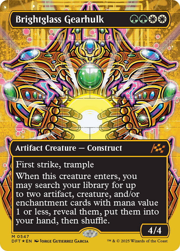 Brightglass Gearhulk (Borderless) (First-Place Foil) [Aetherdrift] | Eastridge Sports Cards & Games