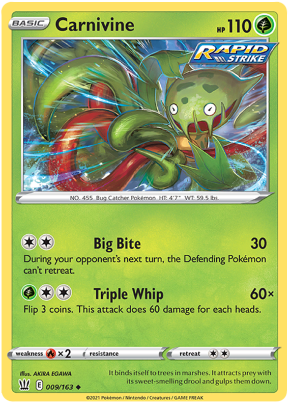 Carnivine (009/163) [Sword & Shield: Battle Styles] | Eastridge Sports Cards & Games