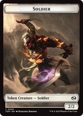 Soldier (0004) // Soldier (0005) Double-Sided Token [Tarkir: Dragonstorm Tokens] | Eastridge Sports Cards & Games