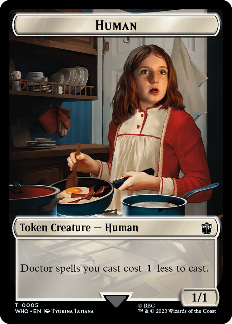 Human (0005) // Treasure (0028) Double-Sided Token [Doctor Who Tokens] | Eastridge Sports Cards & Games