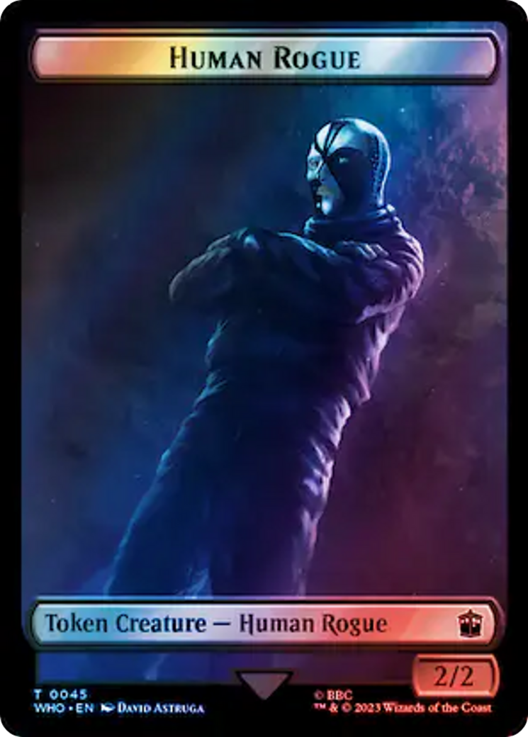 Human Rogue // Cyberman Double-Sided Token (Surge Foil) [Doctor Who Tokens] | Eastridge Sports Cards & Games