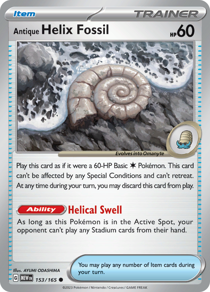 Antique Helix Fossil (153/165) [Scarlet & Violet 151] | Eastridge Sports Cards & Games