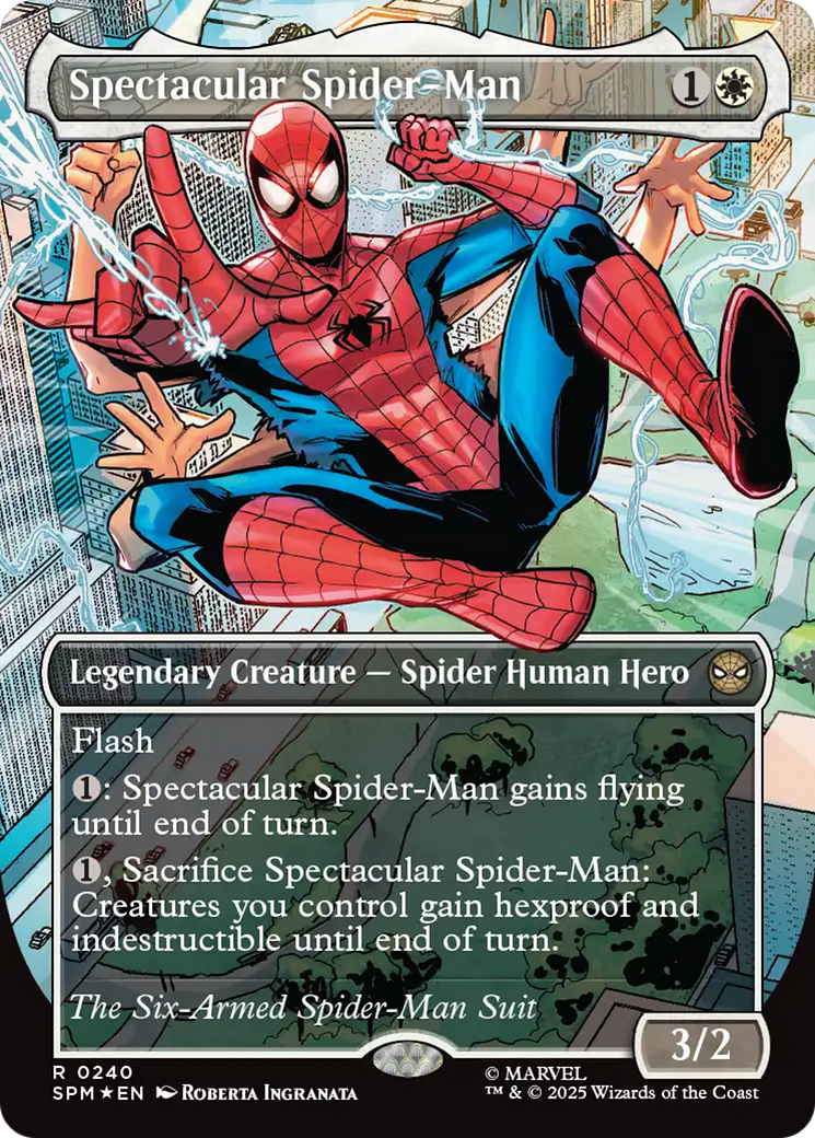 Spectacular Spider-Man (0240) (Borderless) (Textured Foil) [Marvel's Spider-Man] | Eastridge Sports Cards & Games