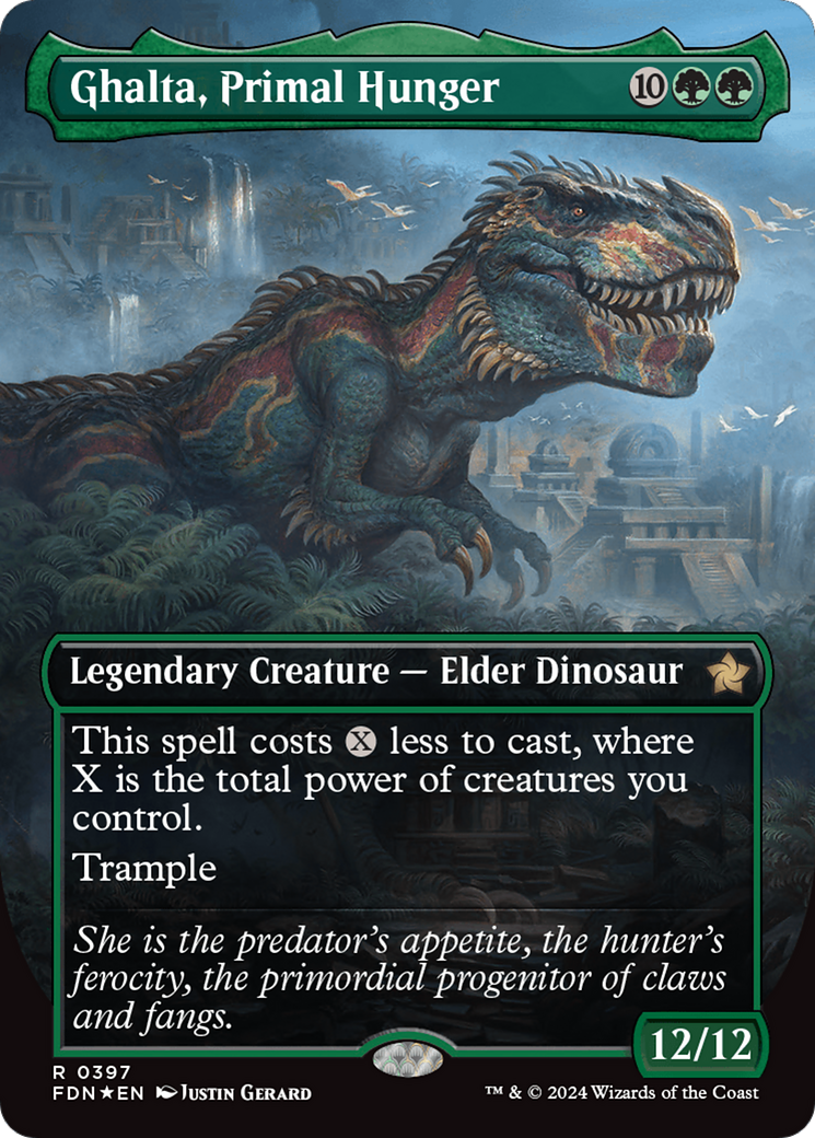 Ghalta, Primal Hunger (Borderless) (Mana Foil) [Foundations] | Eastridge Sports Cards & Games