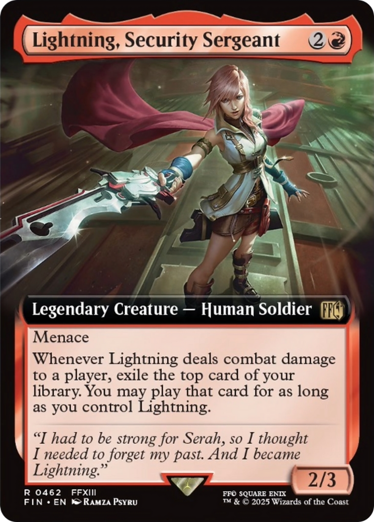 Lightning, Security Sergeant (Extended Art) [FINAL FANTASY] | Eastridge Sports Cards & Games