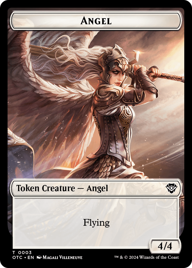 Elemental (0021) // Angel Double-Sided Token [Outlaws of Thunder Junction Commander Tokens] | Eastridge Sports Cards & Games