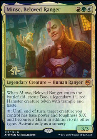 Minsc, Beloved Ranger [Dungeons & Dragons: Adventures in the Forgotten Realms Prerelease Promos] | Eastridge Sports Cards & Games