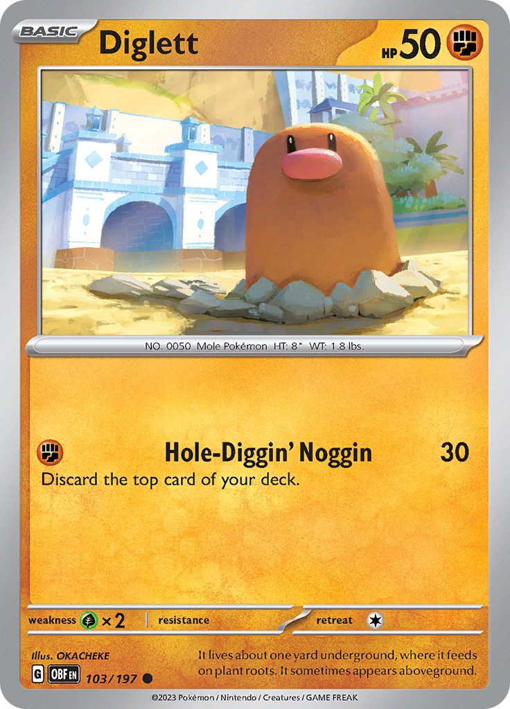 Diglett (103/197) [Scarlet & Violet: Obsidian Flames] | Eastridge Sports Cards & Games