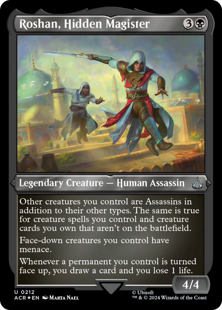 Roshan, Hidden Magister (Foil Etched) [Assassin's Creed] | Eastridge Sports Cards & Games