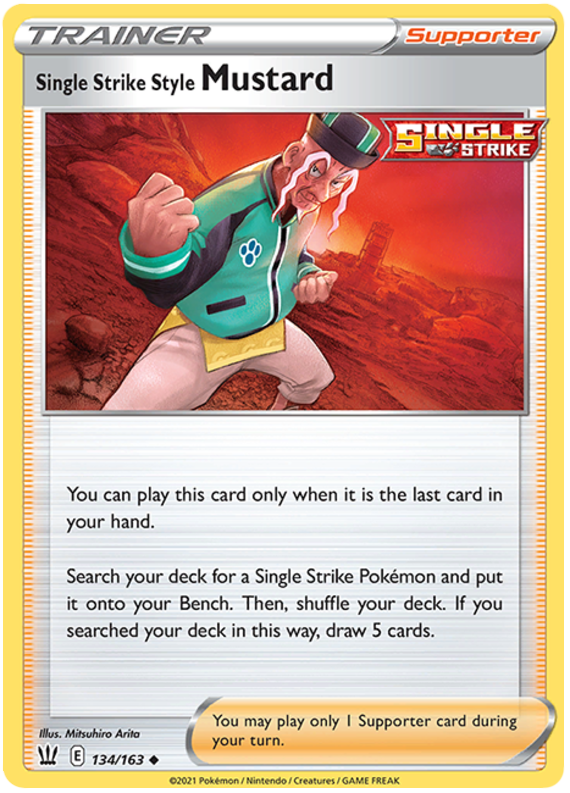 Single Strike Style Mustard (134/163) [Sword & Shield: Battle Styles] | Eastridge Sports Cards & Games