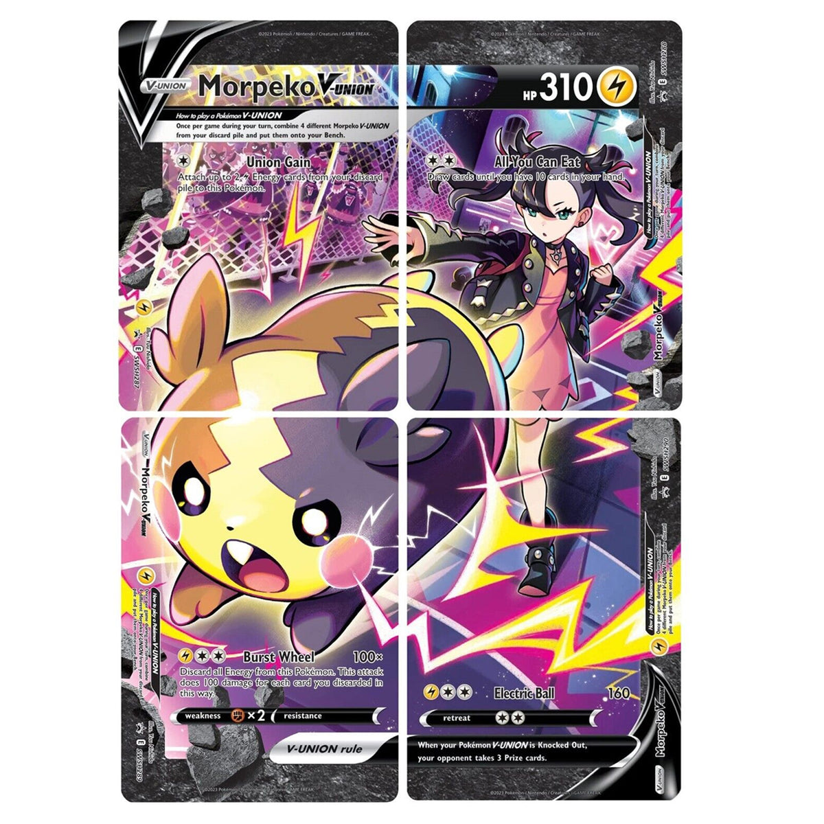 Morpeko V-Union (SWSH287-290) (Set of 4) [Sword & Shield: Black Star Promos] | Eastridge Sports Cards & Games