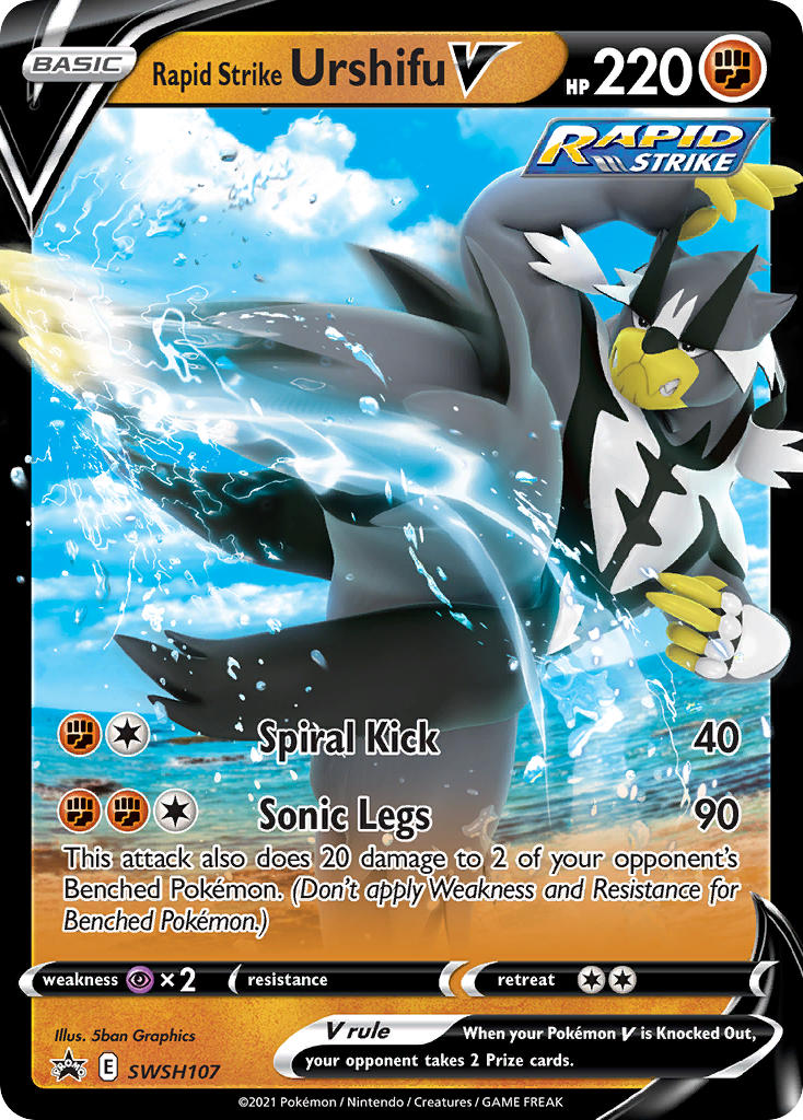 Rapid Strike Urshifu V (SWSH107) (Jumbo Card) [Sword & Shield: Black Star Promos] | Eastridge Sports Cards & Games