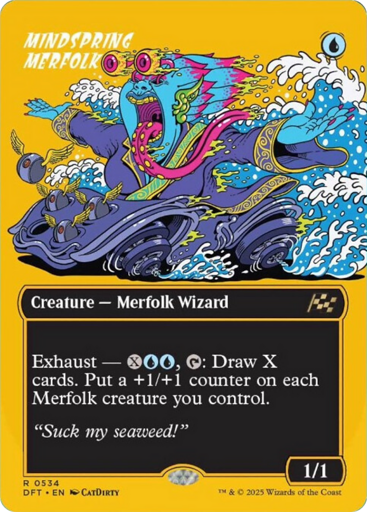 Mindspring Merfolk (Borderless) (First-Place Foil) [Aetherdrift] | Eastridge Sports Cards & Games