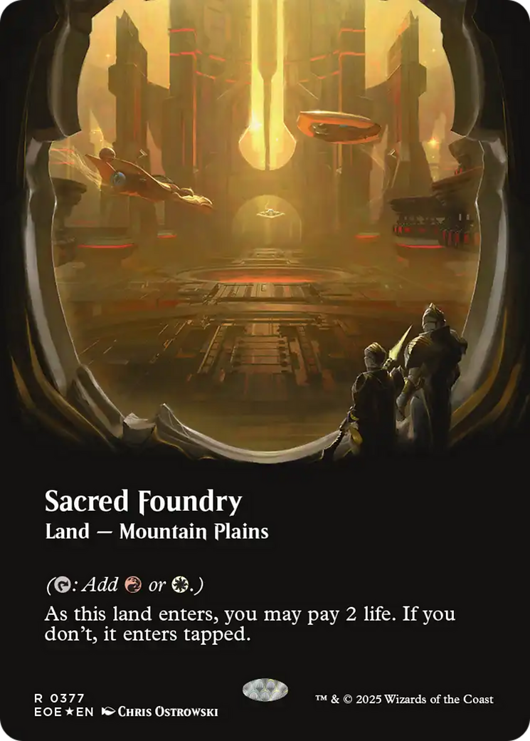Sacred Foundry (Borderless) (Galaxy Foil) [Edge of Eternities] | Eastridge Sports Cards & Games