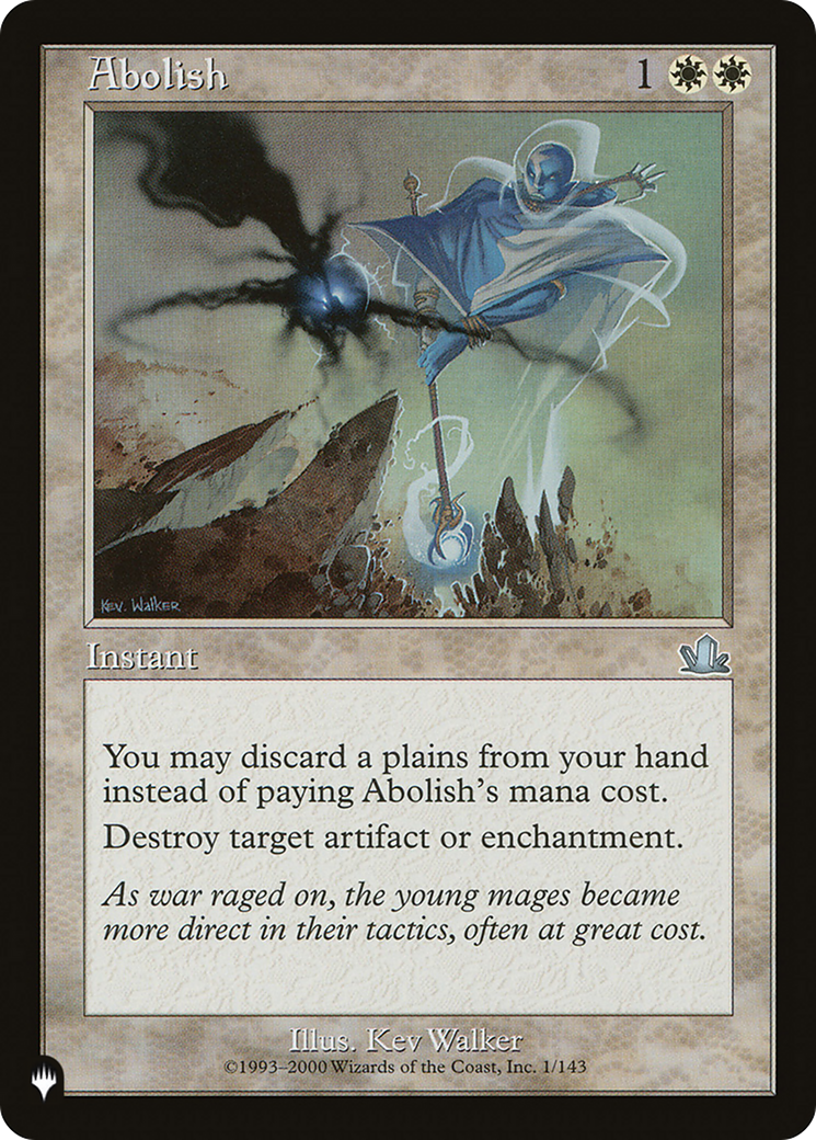 Abolish [The List Reprints] | Eastridge Sports Cards & Games