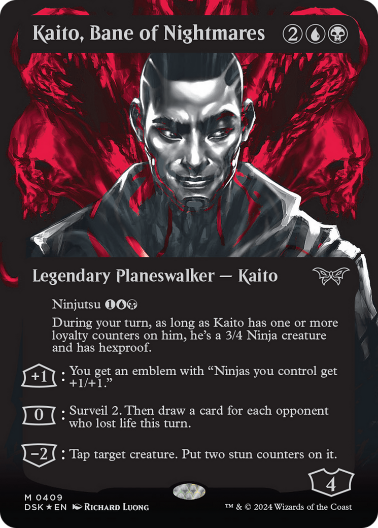 Kaito, Bane of Nightmares (Showcase) (Textured) [Duskmourn: House of Horror] | Eastridge Sports Cards & Games