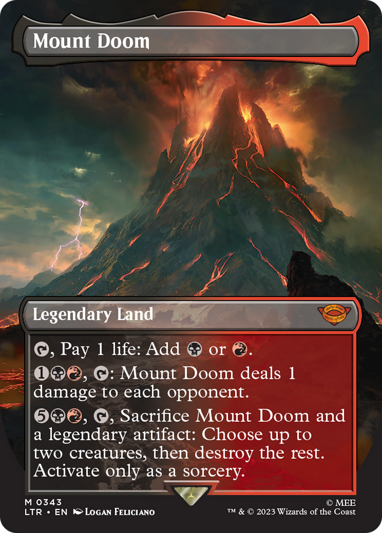 Mount Doom (Borderless Alternate Art) [The Lord of the Rings: Tales of Middle-Earth] | Eastridge Sports Cards & Games