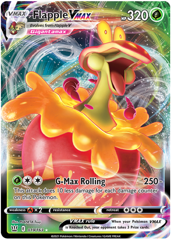 Flapple VMAX (019/163) [Sword & Shield: Battle Styles] | Eastridge Sports Cards & Games