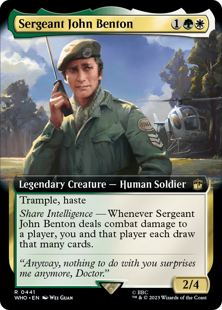 Sergeant John Benton (Extended Art) [Doctor Who] | Eastridge Sports Cards & Games