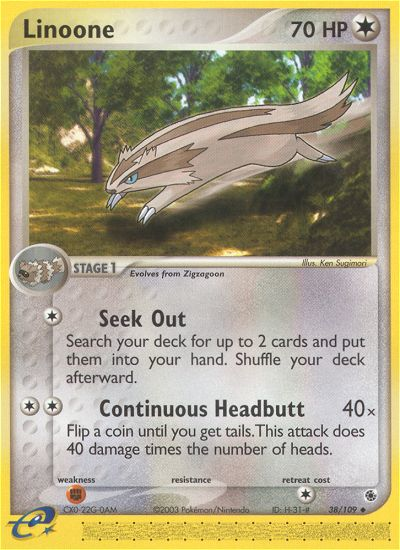 Linoone (38/109) [EX: Ruby & Sapphire] | Eastridge Sports Cards & Games