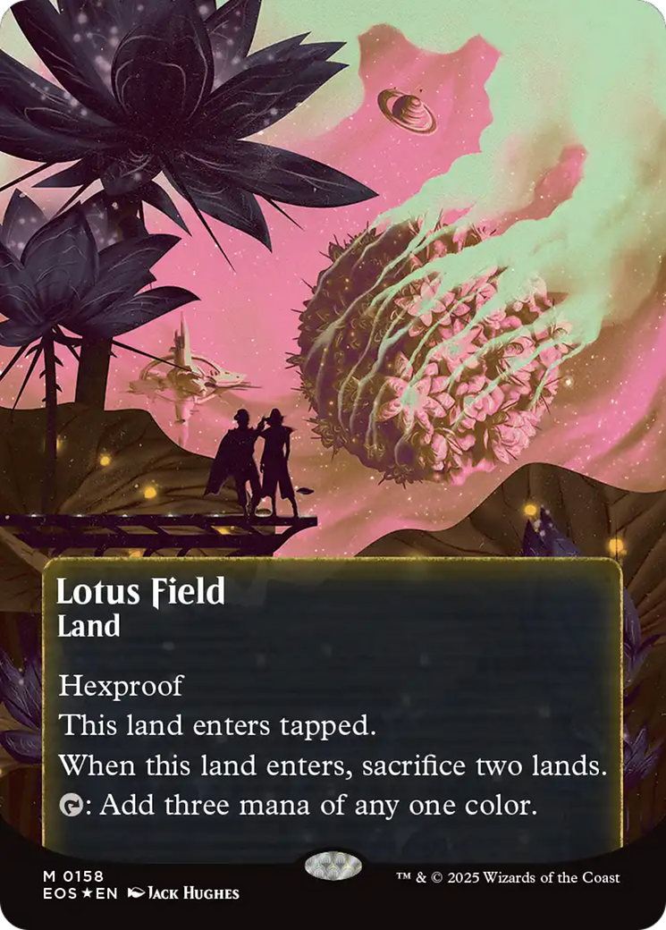 Lotus Field (0158) (Borderless) (Galaxy Foil) [Edge of Eternities: Stellar Sights] | Eastridge Sports Cards & Games