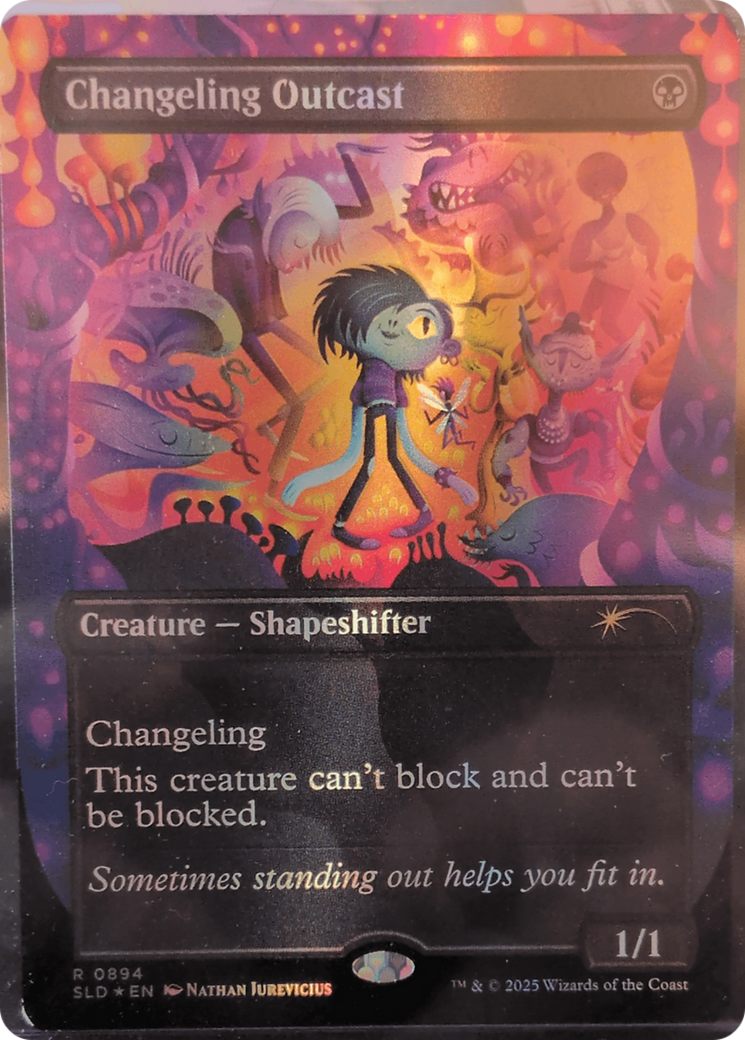 Changeling Outcast (Rainbow Foil) [Secret Lair Drop Series] | Eastridge Sports Cards & Games