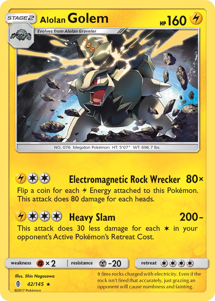 Alolan Golem (42/145) (Cosmos Holo) (Blister Exclusive) [Sun & Moon: Guardians Rising] | Eastridge Sports Cards & Games