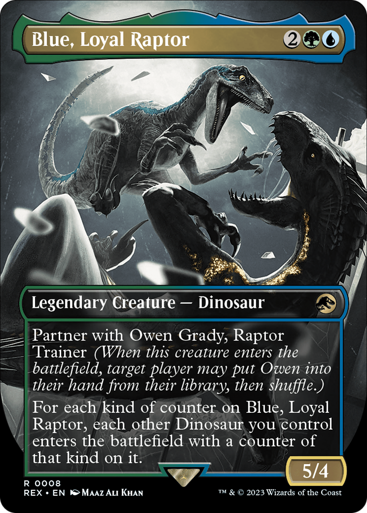 Blue, Loyal Raptor (Borderless) [Jurassic World Collection] | Eastridge Sports Cards & Games