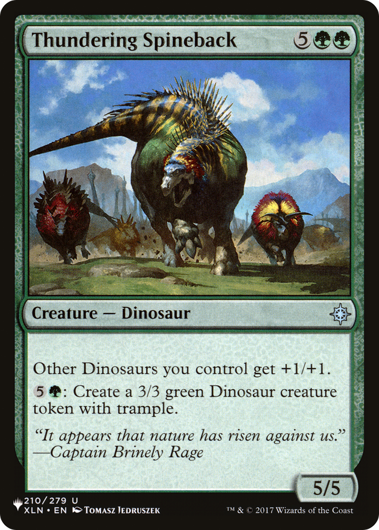 Thundering Spineback [The List] | Eastridge Sports Cards & Games