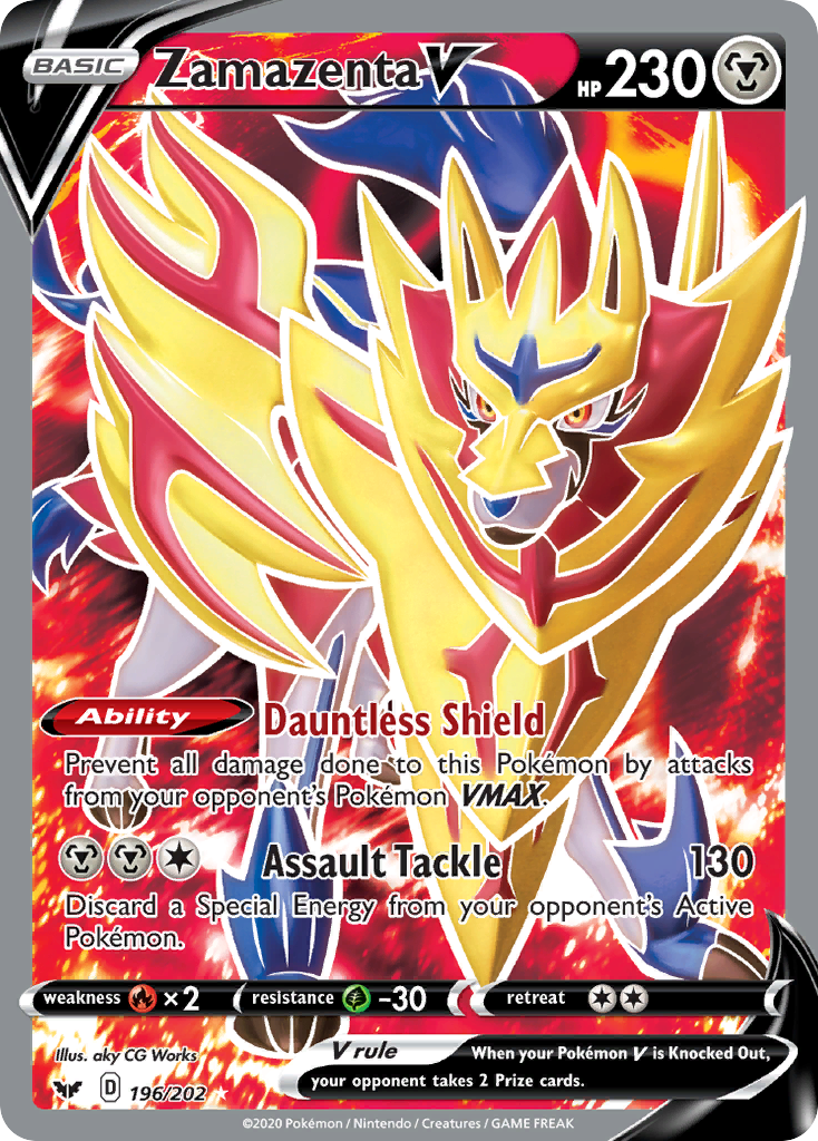 Zamazenta V (196/202) [Sword & Shield: Base Set] | Eastridge Sports Cards & Games