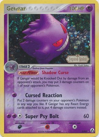 Gengar (5/92) (Stamped) [EX: Legend Maker] | Eastridge Sports Cards & Games