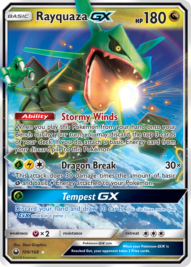 Rayquaza GX (109/168) [Sun & Moon: Celestial Storm] | Eastridge Sports Cards & Games