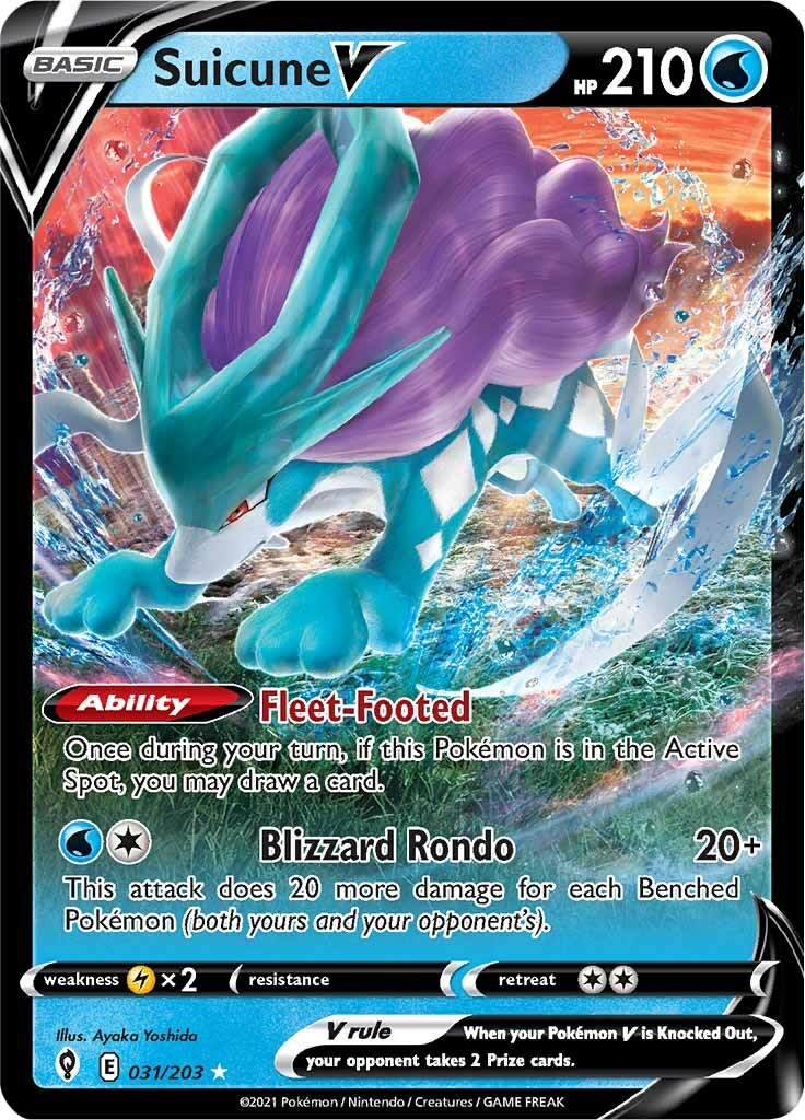 Suicune V (031/203) [Sword & Shield: Evolving Skies] | Eastridge Sports Cards & Games