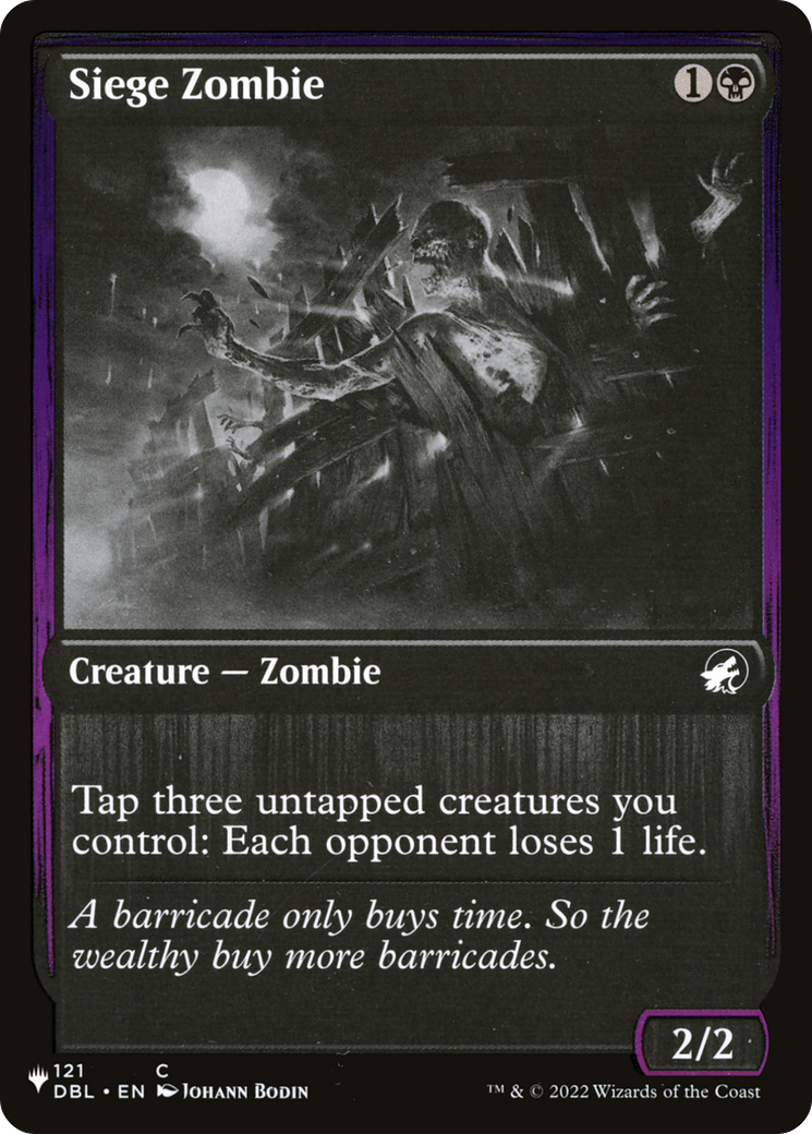 Siege Zombie [The List] | Eastridge Sports Cards & Games