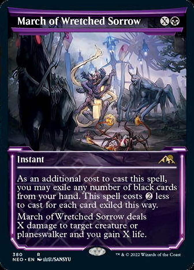 March of Wretched Sorrow (Showcase Soft Glow) [Kamigawa: Neon Dynasty] | Eastridge Sports Cards & Games